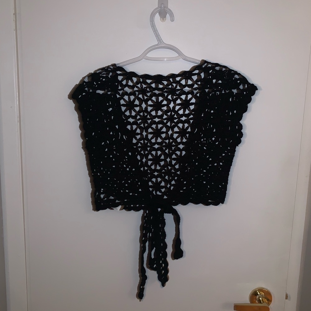 ⭐️HOST PICK⭐️ [L]👙NWOT - F21 crochet knit swim cover up - Picture 4 of 6
